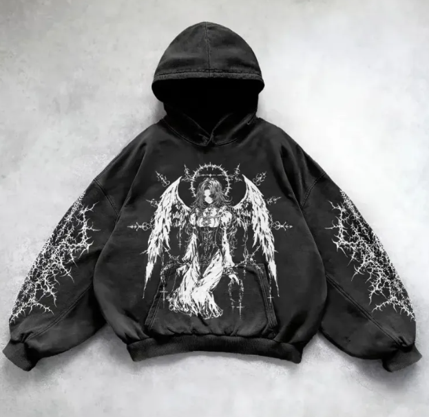 Printed Hip Hop Hoodie