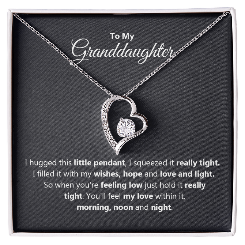 To My Granddaughter Forever Love Necklace